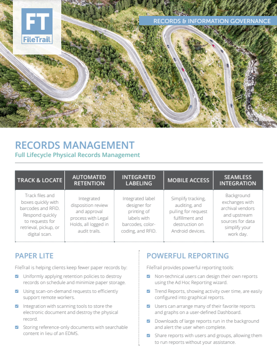 Records Management Brochure